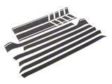 First High Version 1 Side Stripes; Matte Black (21-25 Bronco 4-Door)