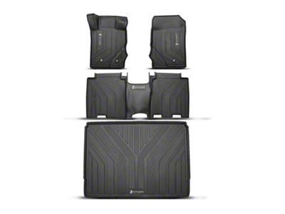 Front and Rear Floor Liners; Black (21-25 Bronco 4-Door)