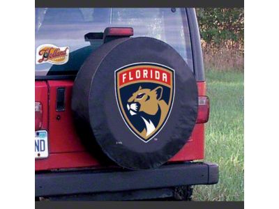 Florida Panthers Spare Tire Cover with Camera Port; Black (21-25 Bronco)