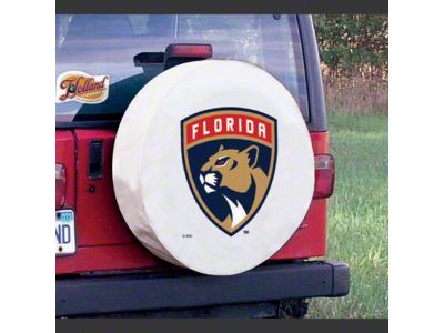 Florida Panthers Spare Tire Cover with Camera Port; White (21-25 Bronco)