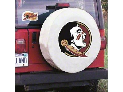 Florida State University Head Spare Tire Cover with Camera Port; White (21-25 Bronco)