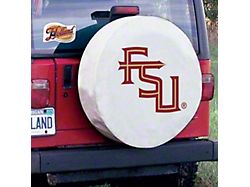 Florida State University Script Spare Tire Cover with Camera Port; White (21-25 Bronco)