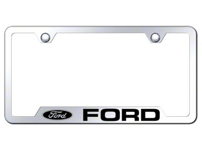 Ford Laser Etched Cut-Out License Plate Frame (Universal; Some Adaptation May Be Required)
