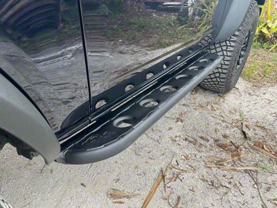 Frame Mounted Rock Sliders; Raw Steel (21-25 Bronco 2-Door)