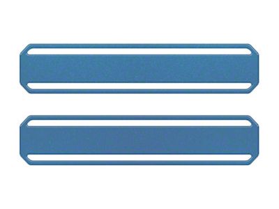 Front Door Sill Overlays; Atlas Blue (21-25 Bronco)