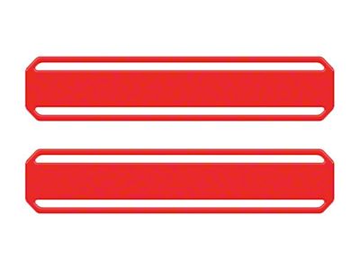 Front Door Sill Overlays; Race Red (21-25 Bronco)