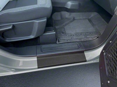 Front Door Sill Protection; Black (21-25 Bronco)