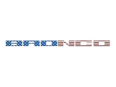 Front Grille Letter Overlays; American Flag (21-25 Bronco, Excluding Raptor)