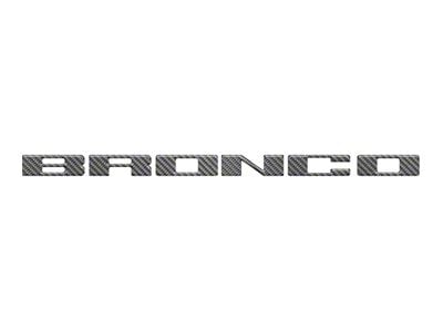 Front Grille Letter Overlays; Domed Carbon Fiber (21-25 Bronco, Excluding Raptor)