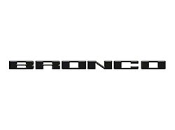 Front Grille Letter Overlays; Gloss Black (21-25 Bronco, Excluding Raptor)