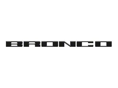 Front Grille Letter Overlays; Gloss Black (21-25 Bronco, Excluding Raptor)