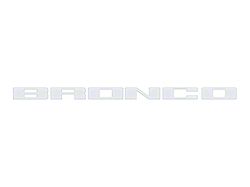 Front Grille Letter Overlays; Gloss White (21-25 Bronco, Excluding Raptor)