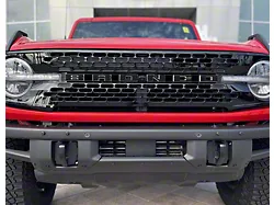 Front Grille Letter Overlays; Matte Black (21-25 Bronco, Excluding Raptor)