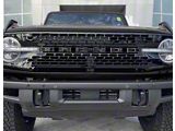 Front Grille Letter Overlays; Reflective Black Shadow (21-26 Bronco, Excluding Raptor)