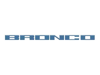 Front Grille Letter Overlays; Atlas Blue (21-25 Bronco, Excluding Raptor)