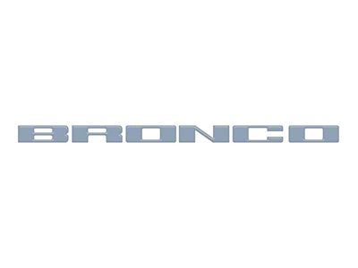 Front Grille Letter Overlays; Azure Gray (21-25 Bronco, Excluding Raptor)