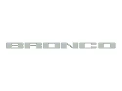 Front Grille Letter Overlays; Cactus Gray (21-25 Bronco, Excluding Raptor)