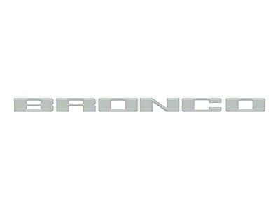 Front Grille Letter Overlays; Cactus Gray (21-25 Bronco, Excluding Raptor)