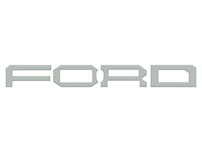 Front Grille Letter Overlays; Cactus Gray (22-25 Bronco Raptor)
