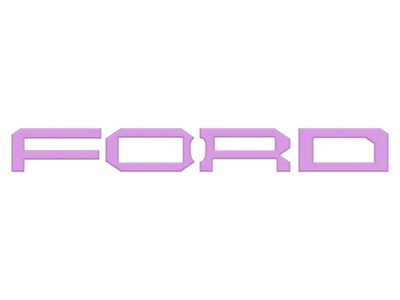 Front Grille Letter Overlays; Lavender Purple (22-25 Bronco Raptor)