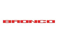 Front Grille Letter Overlays; Race Red (21-26 Bronco, Excluding Raptor)
