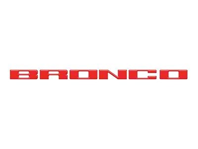 Front Grille Letter Overlays; Race Red (21-25 Bronco, Excluding Raptor)