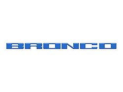 Front Grille Letter Overlays; Velocity Blue (21-26 Bronco, Excluding Raptor)