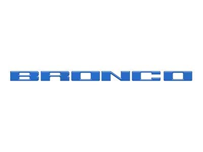Front Grille Letter Overlays; Velocity Blue (21-25 Bronco, Excluding Raptor)