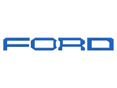 Front Grille Letter Overlays; Velocity Blue (22-25 Bronco Raptor)