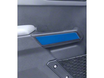 Front Side Door Pull Handle Overlays; Velocity Blue (21-25 Bronco)