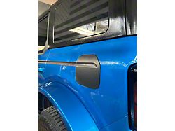 Gas Door Vinyl Overlay Decal; Matte Black (21-25 Bronco)