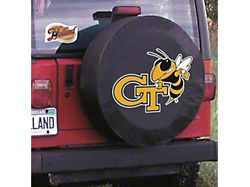 Georgia Tech University Spare Tire Cover with Camera Port; Black (21-25 Bronco)
