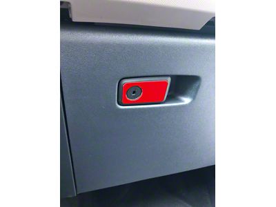 Glove Box Accent Trim; Race Red (21-25 Bronco)