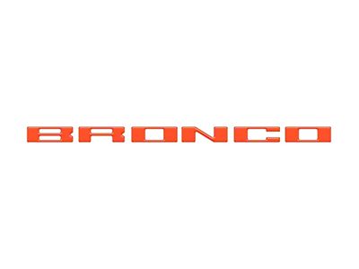 Glove Box Letter Inserts; Code Orange (21-25 Bronco)