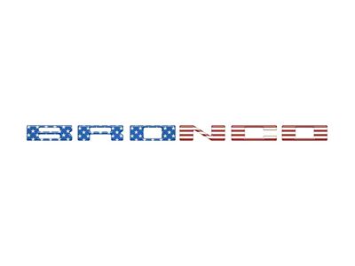 Glove Box Letters Inserts; American Flag (21-25 Bronco)