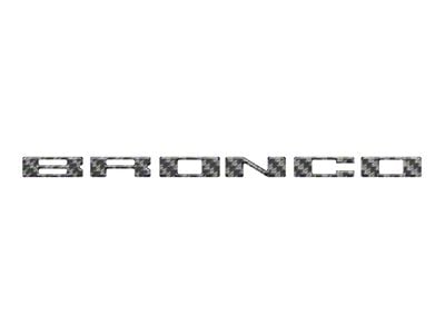 Glove Box Letters Inserts; Domed Carbon Fiber (21-25 Bronco)