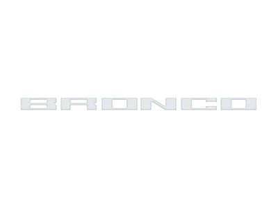 Glove Box Letters Inserts; Gloss White (21-25 Bronco)