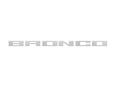 Glove Box Letters Inserts; Iconic Silver (21-25 Bronco)
