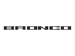 Glove Box Letters Inserts; Matte Black (21-25 Bronco)