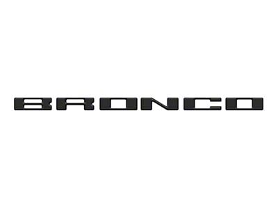 Glove Box Letters Inserts; Matte Black (21-25 Bronco)