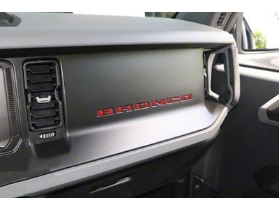 Glove Box Letters Inserts; Race Red (21-25 Bronco)