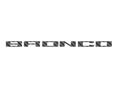 Glove Box Letters Inserts; Raw Carbon Fiber (21-25 Bronco)