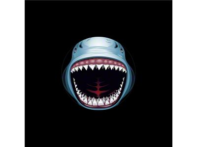 Great White Shark Spare Tire Cover with Camera Port; Black (21-25 Bronco)