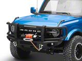 HD Front Bumper with Brush Guard; Black (21-26 Bronco)