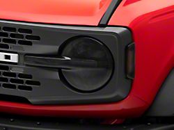 Headlight Covers; Carbon Fiber Look (21-24 Bronco w/ Factory LED Headlights)