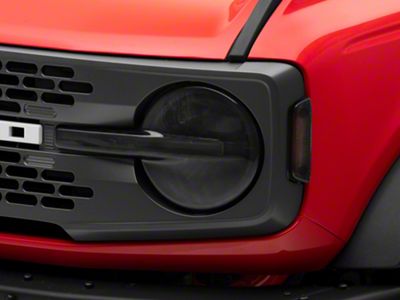 Headlight Covers; Carbon Fiber Look (21-25 Bronco w/ Factory LED Headlights)