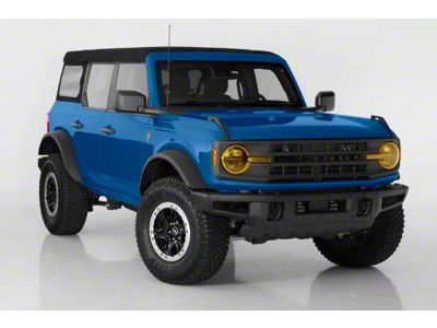 Headlight Covers; Transparent Yellow (21-25 Bronco Base)
