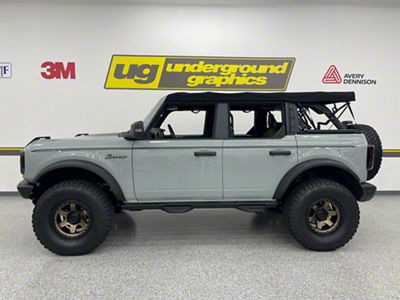 Heritage Spear Stripe Kit; Gloss Black (21-25 Bronco 4-Door)