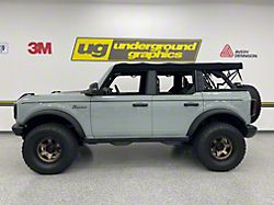 Heritage Spear Stripe Kit; Matte Black (21-25 Bronco 4-Door)