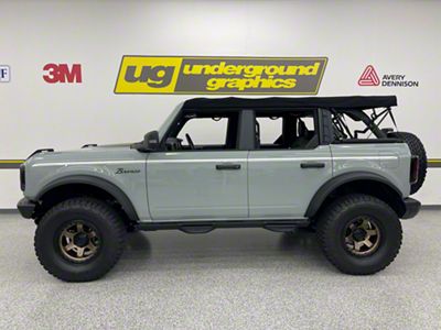 Heritage Spear Stripe Kit; White (21-25 Bronco 2-Door)